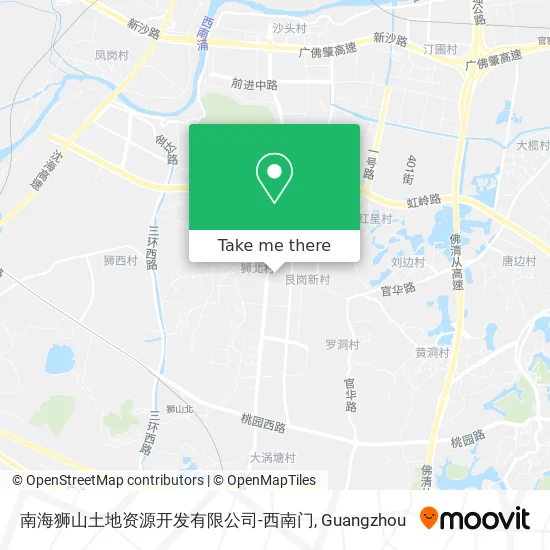 南海狮山土地资源开发有限公司-西南门 map