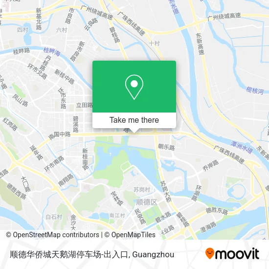 顺德华侨城天鹅湖停车场-出入口 map