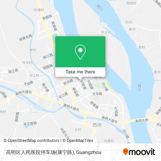 高明区人民医院停车场(康宁路) map