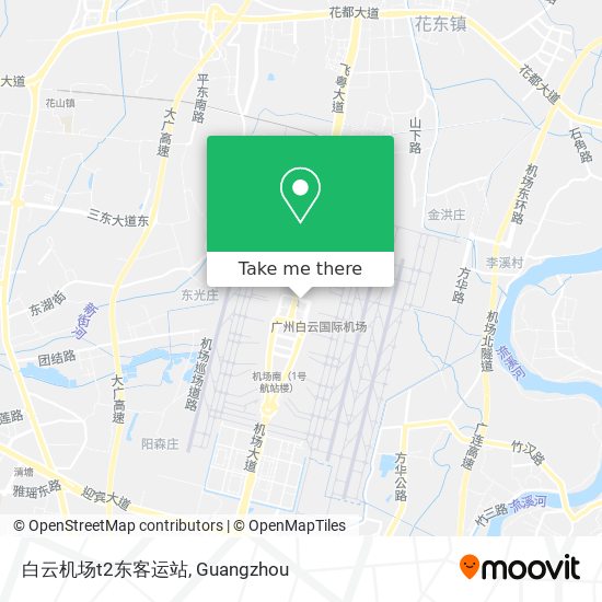 白云机场t2东客运站 map