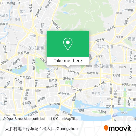 天胜村地上停车场-1出入口 map