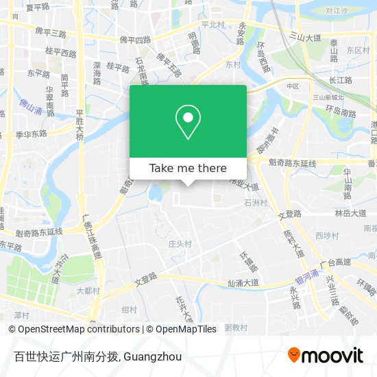 百世快运广州南分拨 map