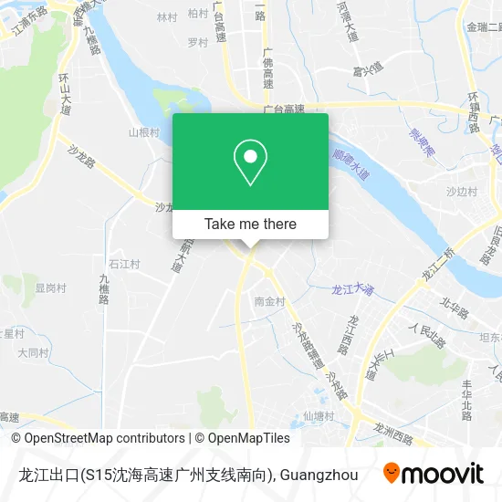龙江出口(S15沈海高速广州支线南向) map