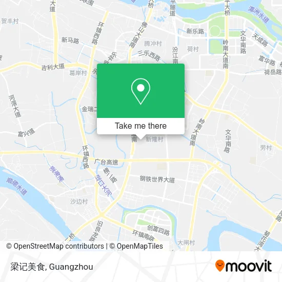 梁记美食 map