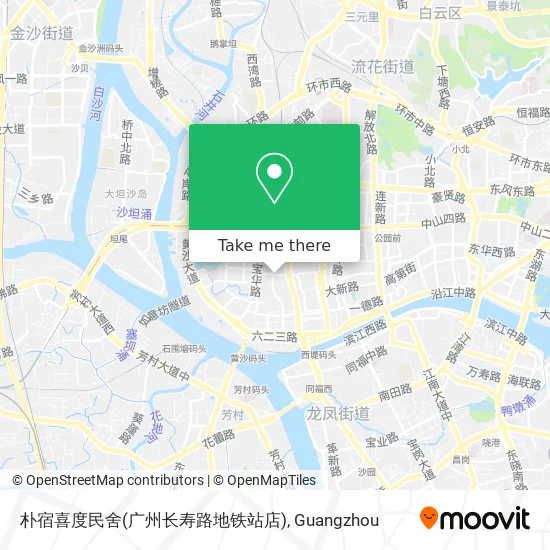 朴宿喜度民舍(广州长寿路地铁站店) map