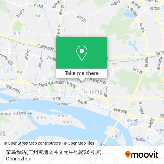 菜鸟驿站(广州黄埔文冲文元牛地街26号店) map