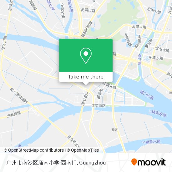 广州市南沙区庙南小学-西南门 map