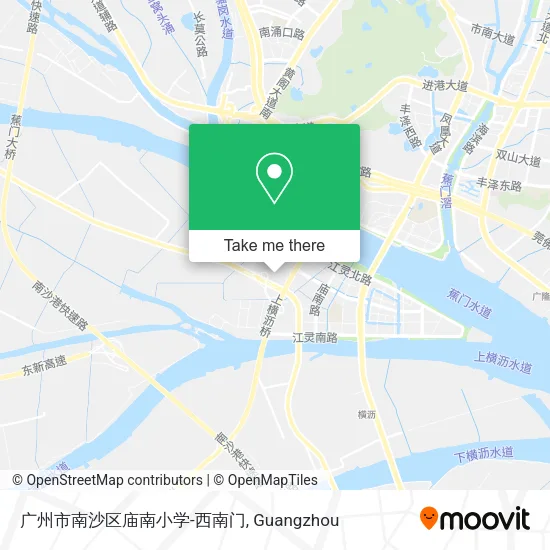广州市南沙区庙南小学-西南门 map