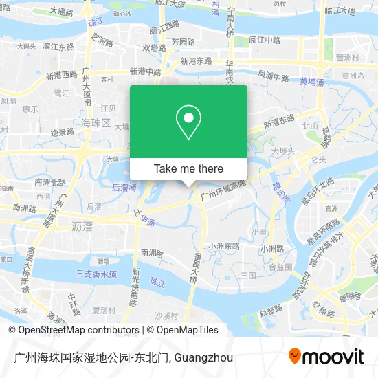 广州海珠国家湿地公园-东北门 map