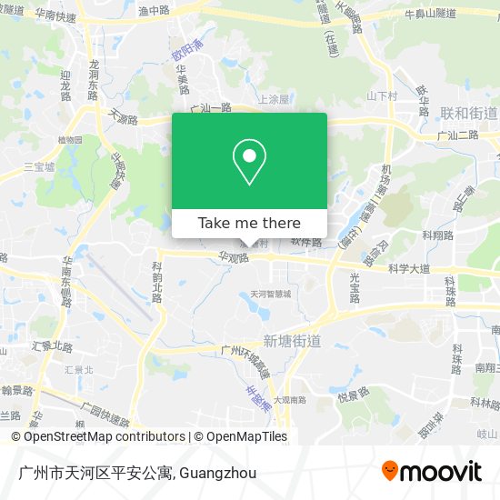 广州市天河区平安公寓 map