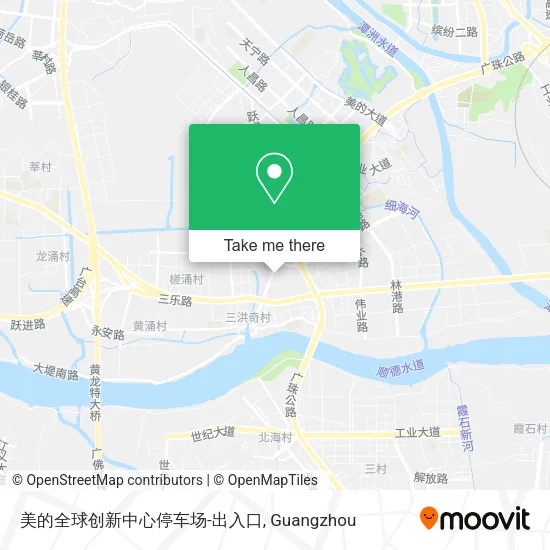 美的全球创新中心停车场-出入口 map