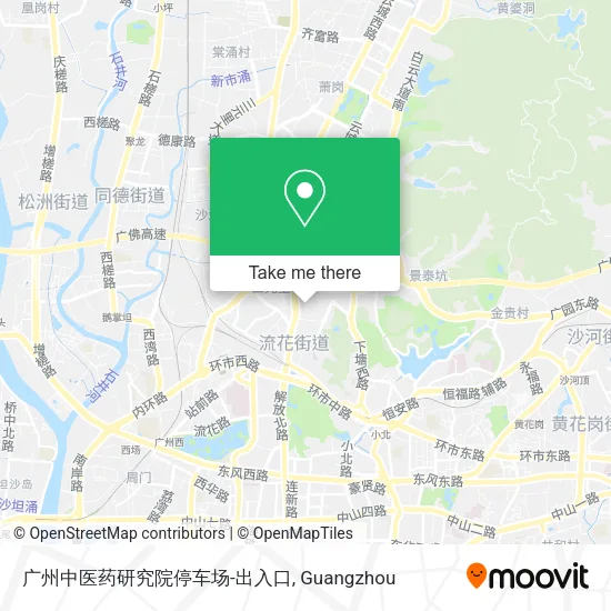 广州中医药研究院停车场-出入口 map