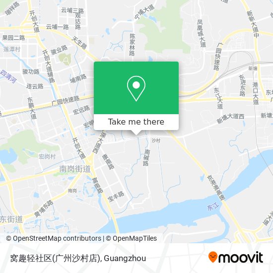 窝趣轻社区(广州沙村店) map