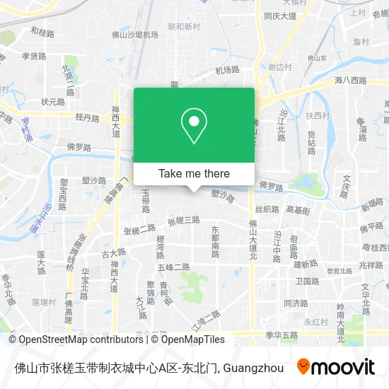 佛山市张槎玉带制衣城中心A区-东北门 map