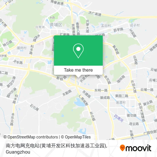 南方电网充电站(黄埔开发区科技加速器工业园) map