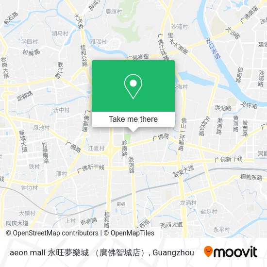 aeon mall 永旺夢樂城 （廣佛智城店） map