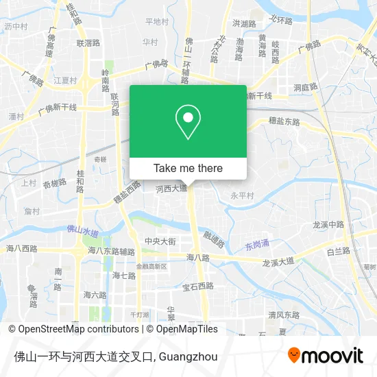 佛山一环与河西大道交叉口 map