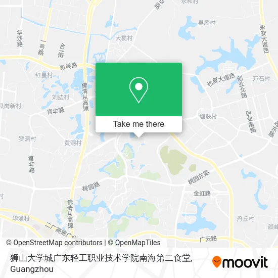 狮山大学城广东轻工职业技术学院南海第二食堂 map