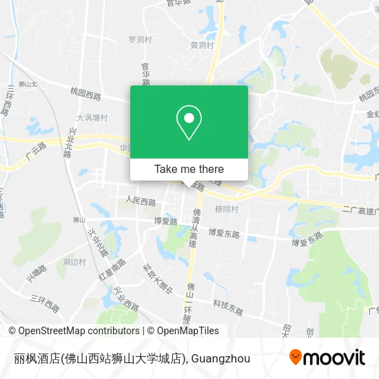 丽枫酒店(佛山西站狮山大学城店) map
