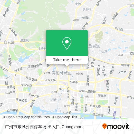 广州市东风公园停车场-出入口 map