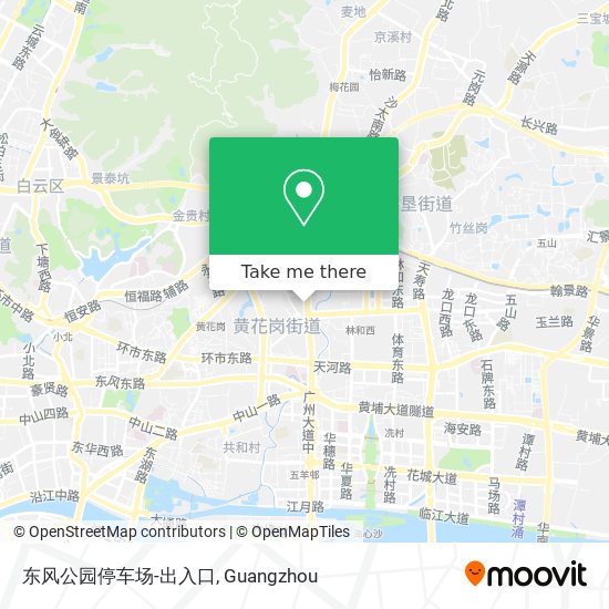 东风公园停车场-出入口 map