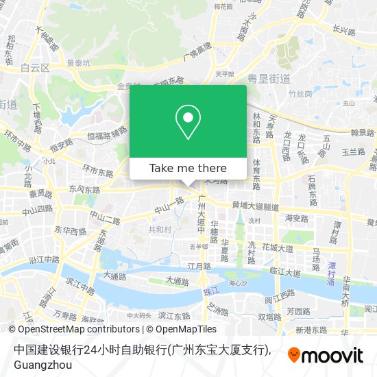 中国建设银行24小时自助银行(广州东宝大厦支行) map