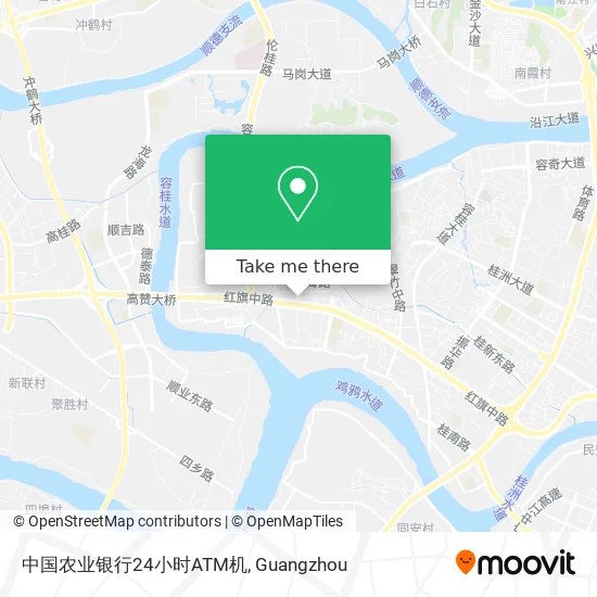 中国农业银行24小时ATM机 map