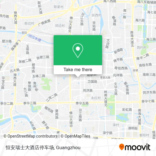 恒安瑞士大酒店停车场 map