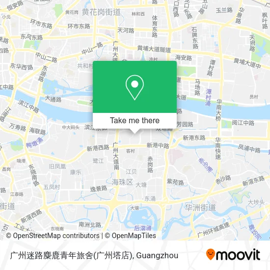 广州迷路麋鹿青年旅舍(广州塔店) map
