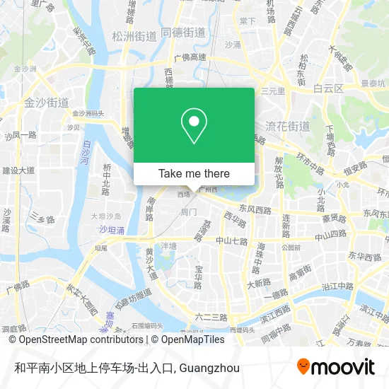 和平南小区地上停车场-出入口 map