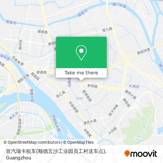 首汽瑞卡租车(顺德五沙工业园员工村送车点) map