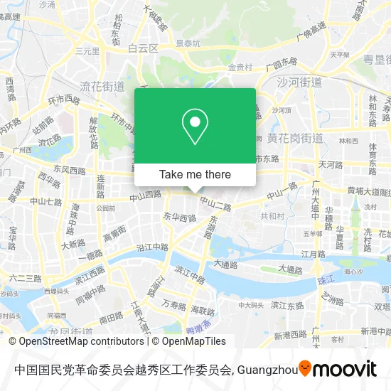 中国国民党革命委员会越秀区工作委员会 map