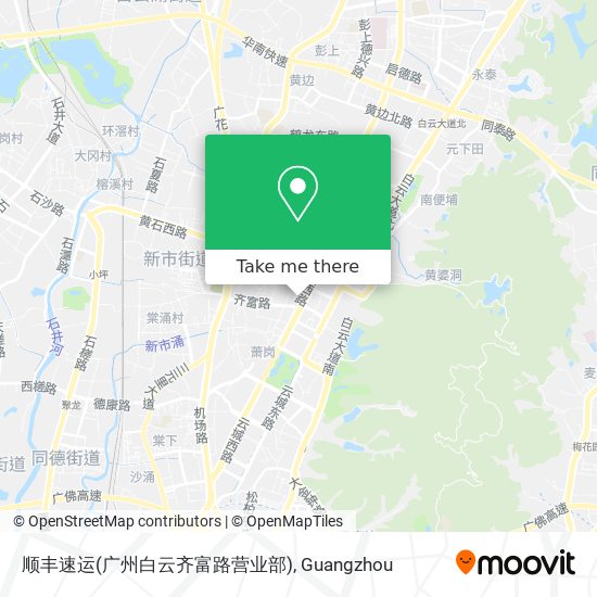 顺丰速运(广州白云齐富路营业部) map
