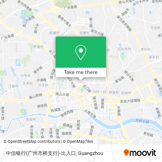 中信银行(广州市桥支行)-出入口 map