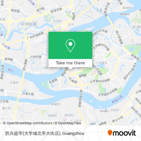胜兴超市(大学城北亭大街店) map