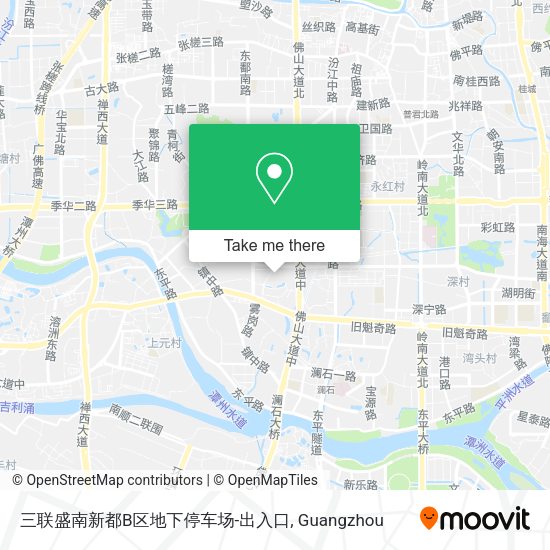三联盛南新都B区地下停车场-出入口 map