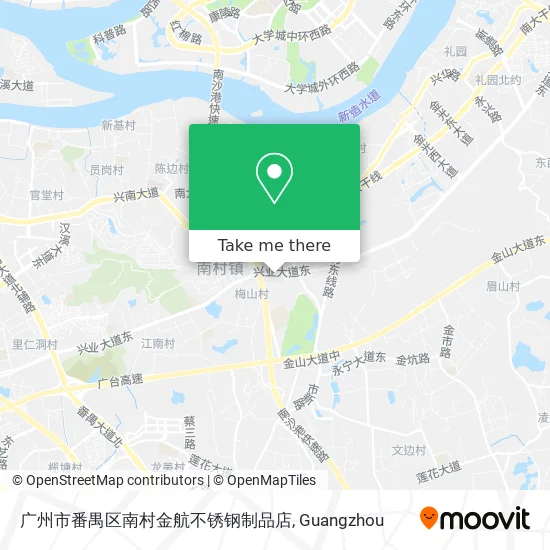 广州市番禺区南村金航不锈钢制品店 map