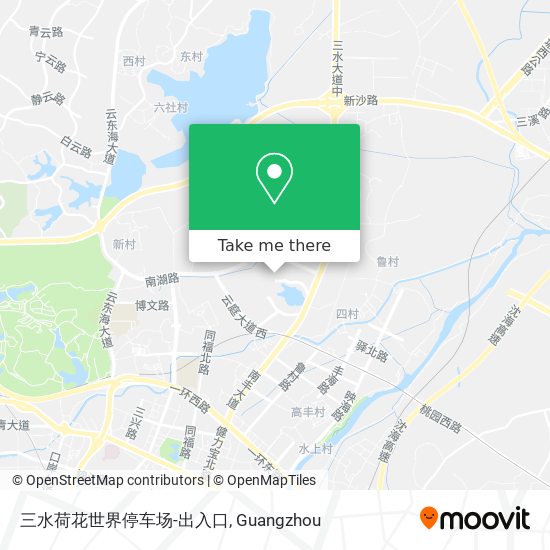 三水荷花世界停车场-出入口 map