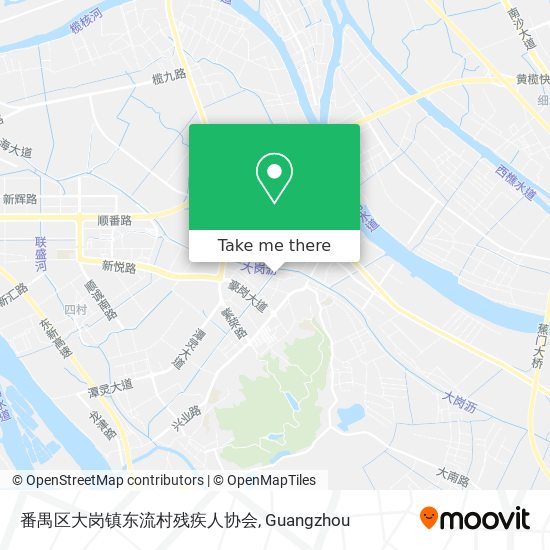 番禺区大岗镇东流村残疾人协会 map