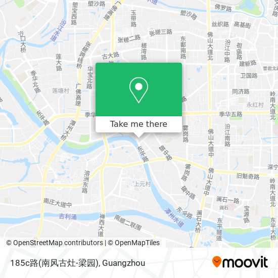 185c路(南风古灶-梁园) map