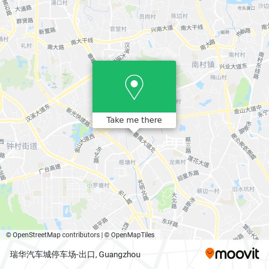 瑞华汽车城停车场-出口 map