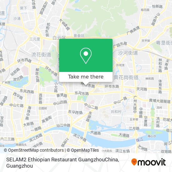 SELAM2 Ethiopian Restaurant GuangzhouChina map