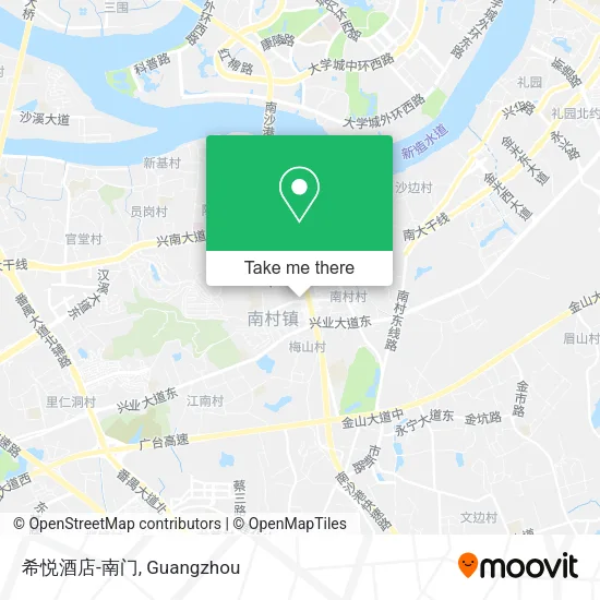 希悦酒店-南门 map