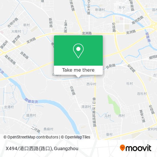 X494/港口西路(路口) map