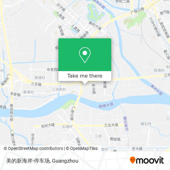 美的新海岸-停车场 map