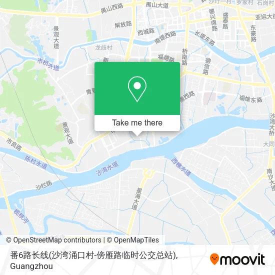 番6路长线(沙湾涌口村-傍雁路临时公交总站) map