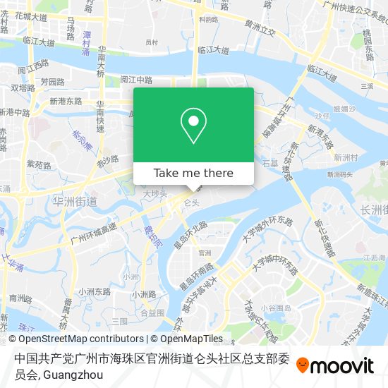 中国共产党广州市海珠区官洲街道仑头社区总支部委员会 map