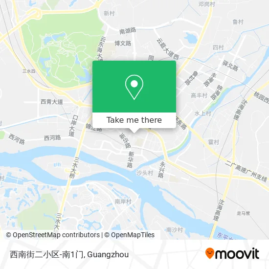 西南街二小区-南1门 map