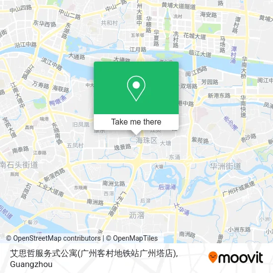 艾思哲服务式公寓(广州客村地铁站广州塔店) map