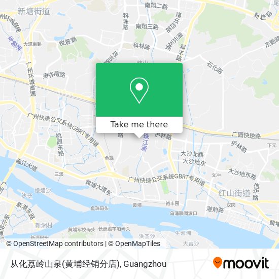 从化荔岭山泉(黄埔经销分店) map